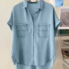 Camisa jeans feminina